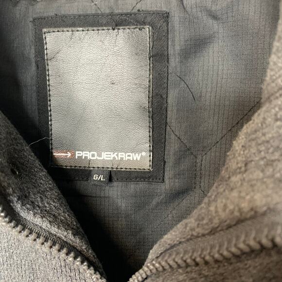 Projekraw Large Gray Military Style Coat Sz Large - Picture 5 of 6